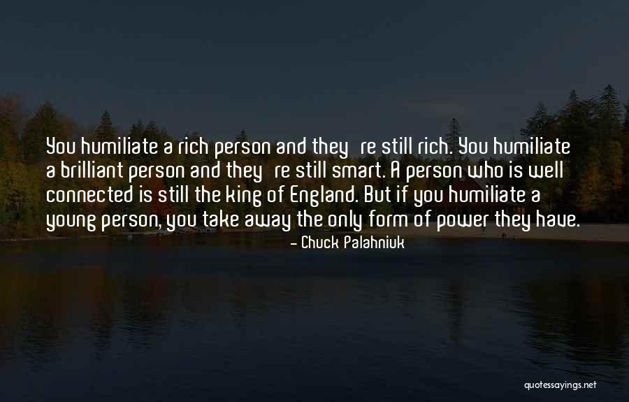 Only Rich Person Quotes By Chuck Palahniuk Only Rich Person Quotes By Chuck Palahniuk