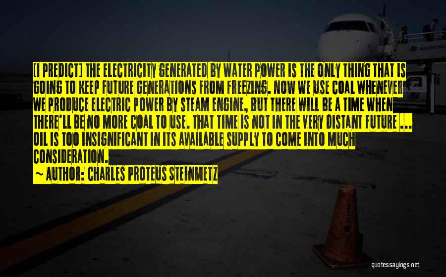 Only The Future Quotes By Charles Proteus Steinmetz