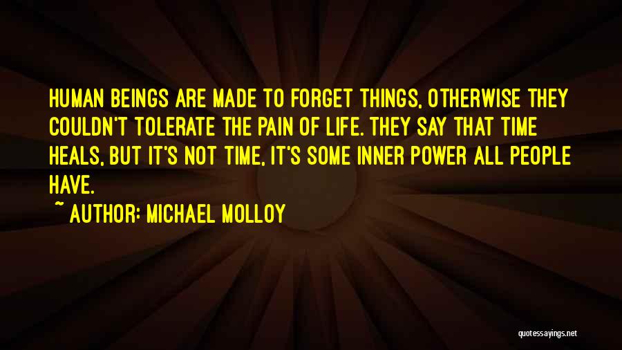 Only Time Heals Pain Quotes By Michael Molloy