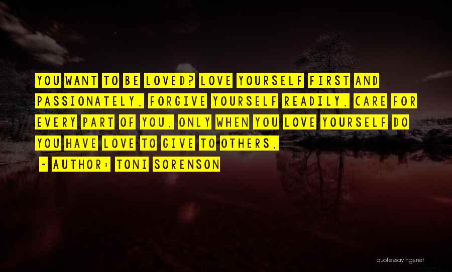 Only When You Love Yourself Quotes By Toni Sorenson
