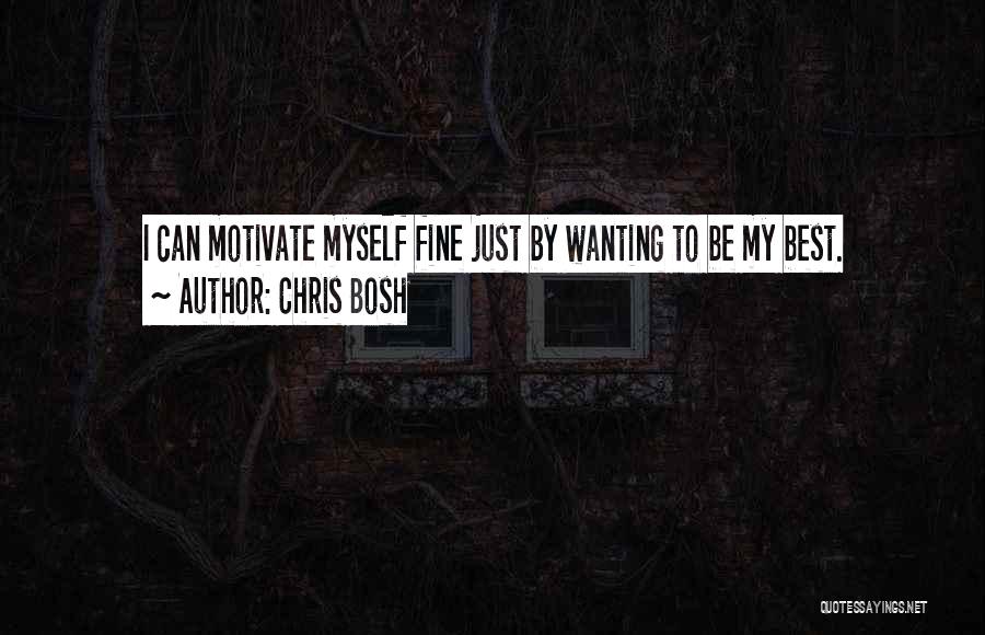 Only You Can Motivate Yourself Quotes By Chris Bosh