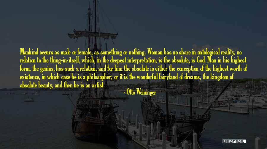 Ontological Quotes By Otto Weininger