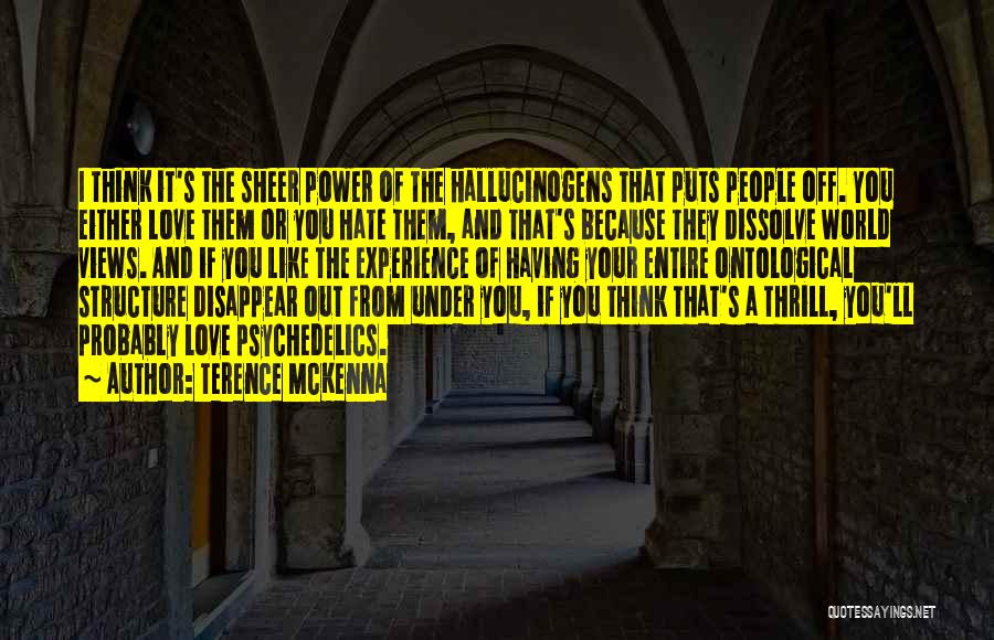 Ontological Quotes By Terence McKenna