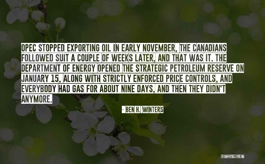 Opec Quotes By Ben H. Winters