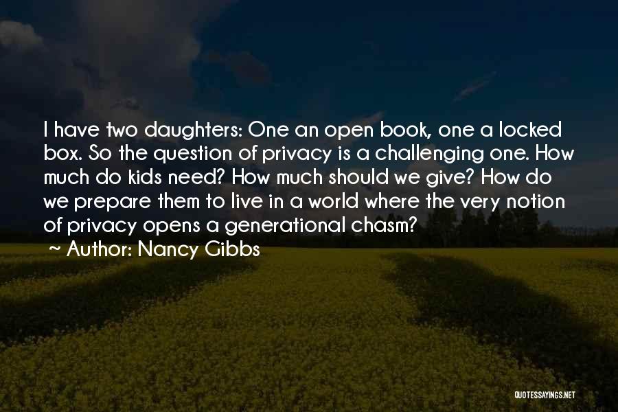 Open A Book Quotes By Nancy Gibbs