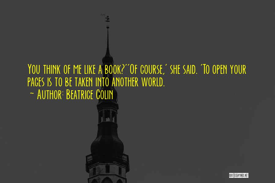 Open Book Quotes By Beatrice Colin