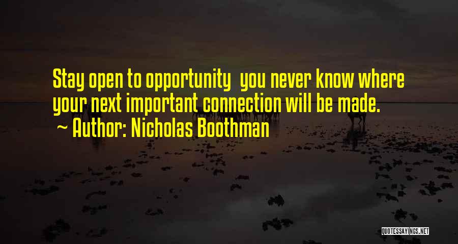 Open Communication Quotes By Nicholas Boothman