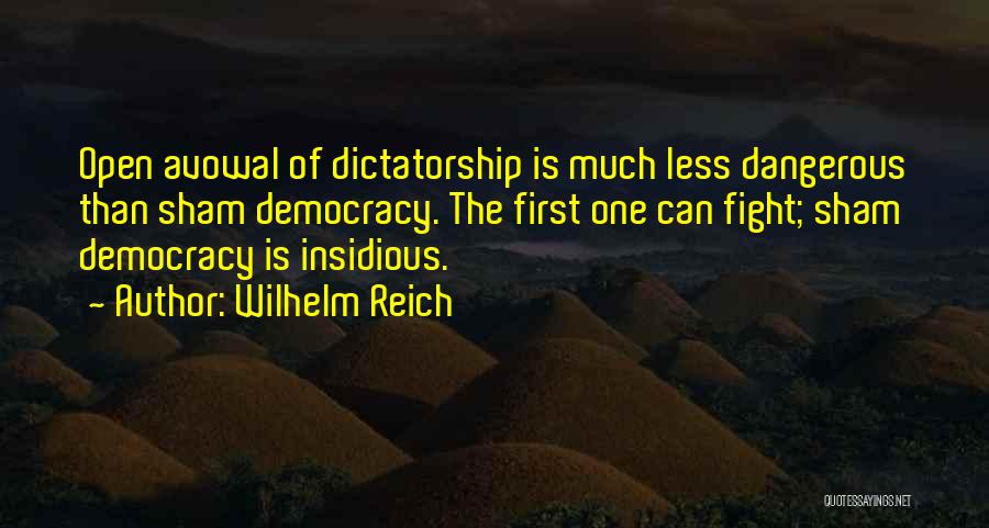 Open Democracy Quotes By Wilhelm Reich