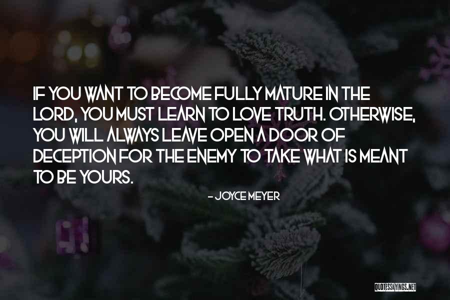 Open Door Love Quotes By Joyce Meyer Open Door Love Quotes By Joyce Meyer