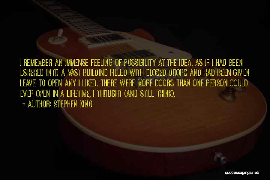 Open Doors Closed Doors Quotes By Stephen King
