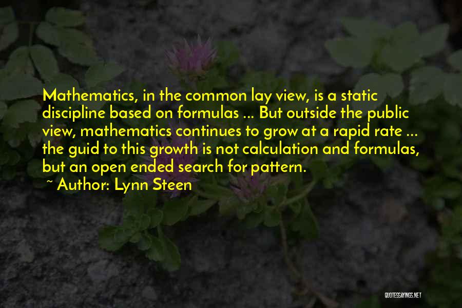 Open Ended Quotes By Lynn Steen