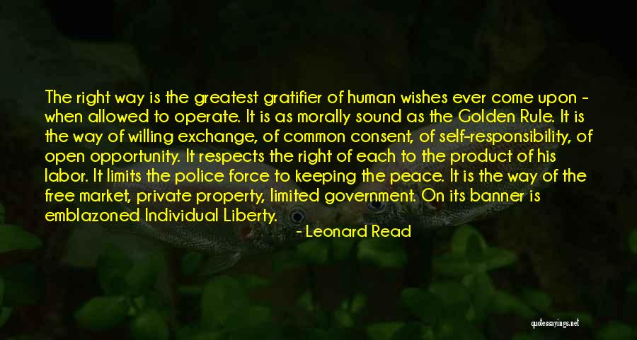 Open Market Quotes By Leonard Read Open Market Quotes By Leonard Read