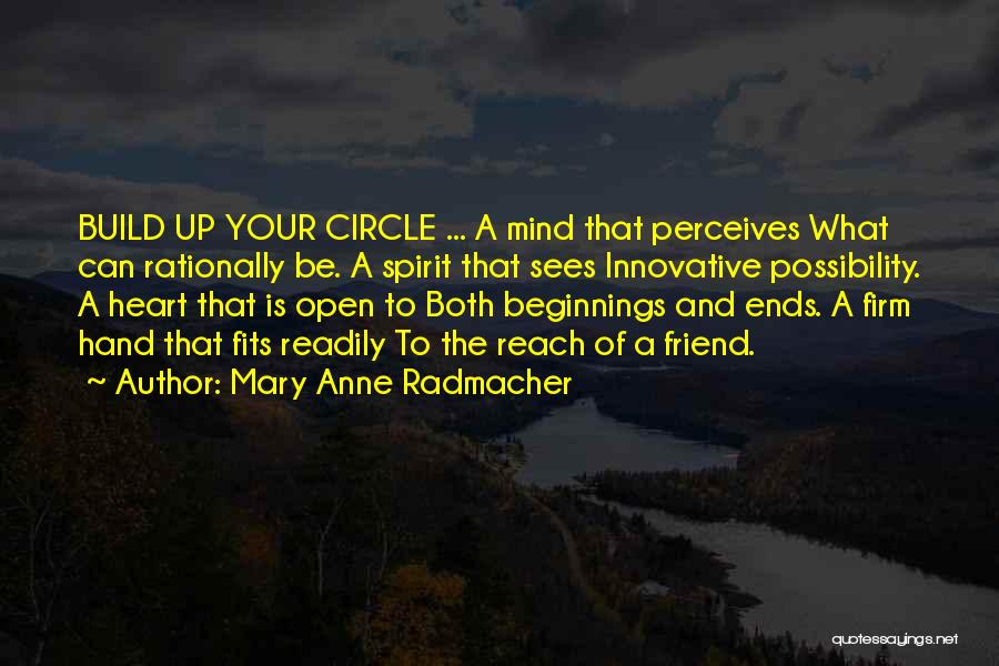 Open Mind And Heart Quotes By Mary Anne Radmacher