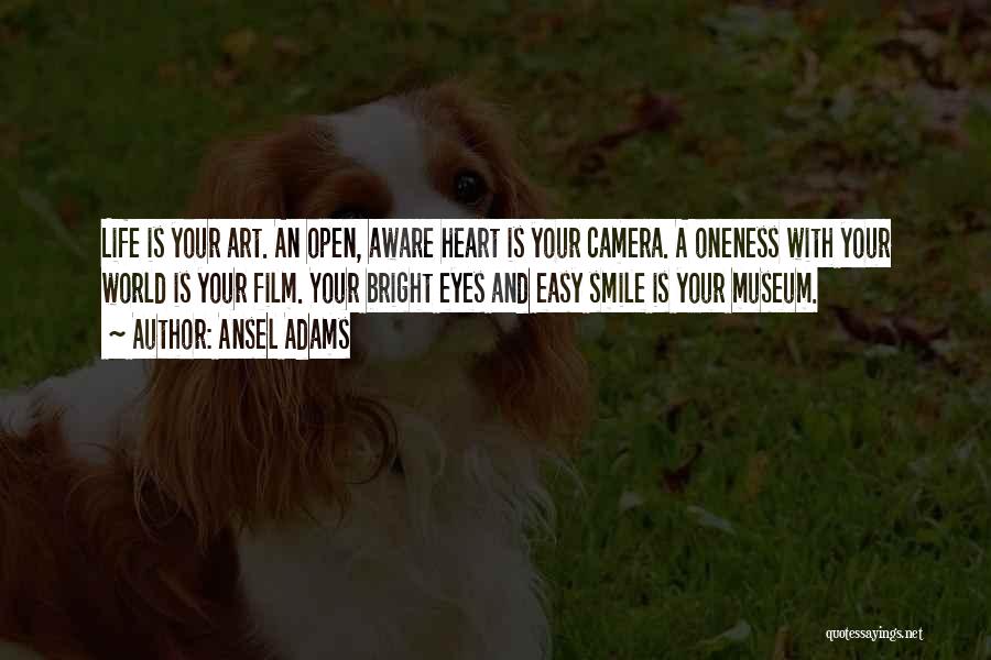 Open Your Eyes And Heart Quotes By Ansel Adams