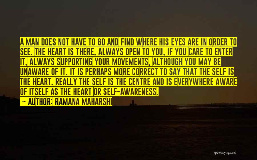 Open Your Eyes And Heart Quotes By Ramana Maharshi