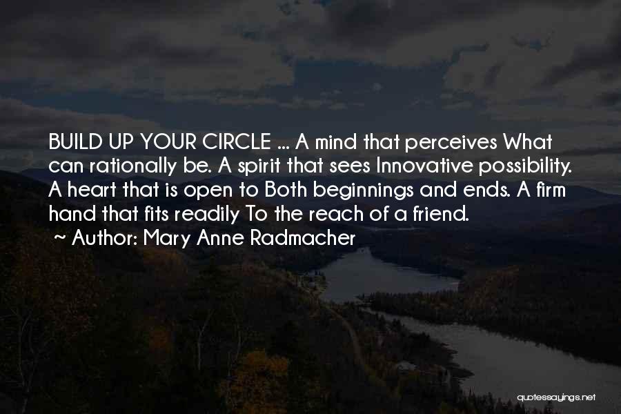 Open Your Heart And Mind Quotes By Mary Anne Radmacher