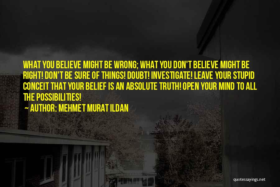 Open Your Mind To The Possibilities Quotes By Mehmet Murat Ildan