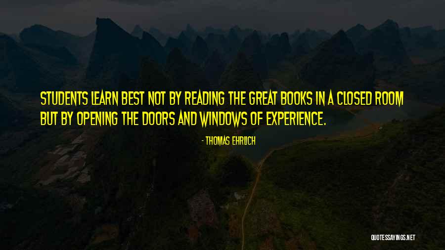 Opening Doors Quotes By Thomas Ehrlich Opening Doors Quotes By Thomas Ehrlich
