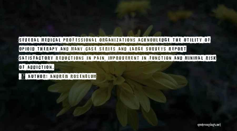 Opiate Addiction Quotes By Andrew Rosenblum