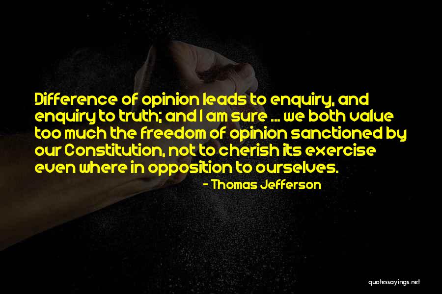 Opinion Difference Quotes By Thomas Jefferson