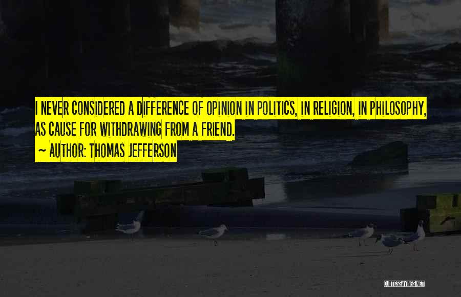 Opinion Difference Quotes By Thomas Jefferson