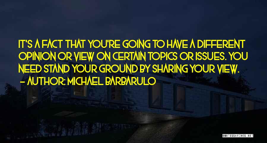 Opinion Quotes By Michael Barbarulo