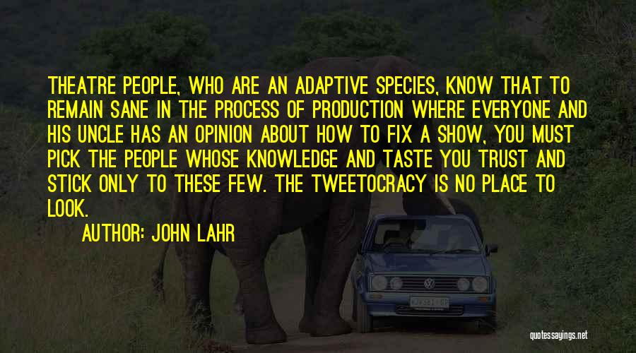 Opinion Without Knowledge Quotes By John Lahr