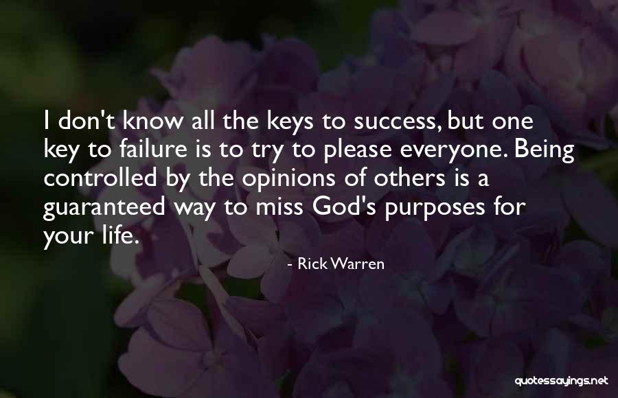 Opinions Of Others Quotes By Rick Warren