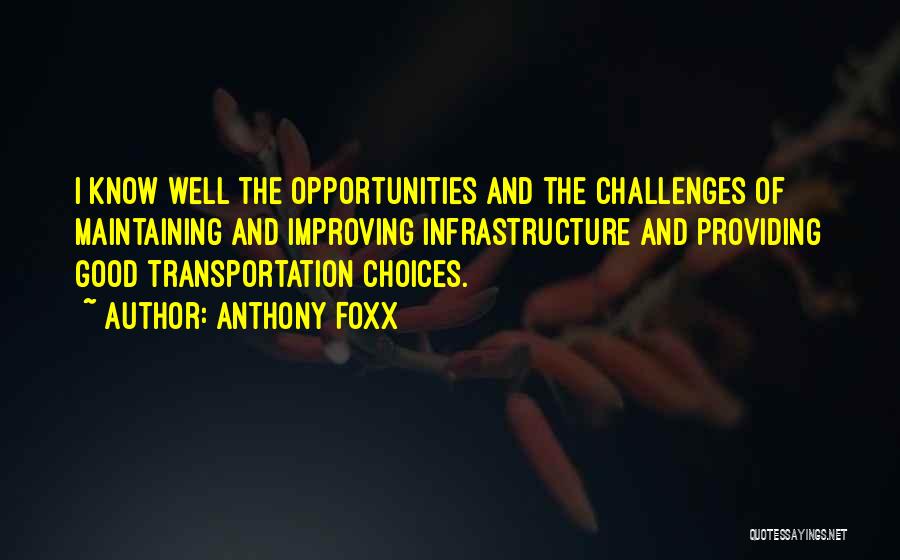 Opportunities And Challenges Quotes By Anthony Foxx