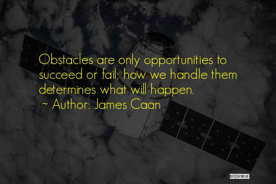 Opportunities And Obstacles Quotes By James Caan