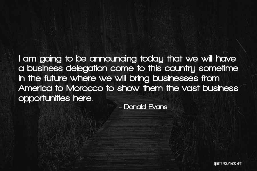 Opportunities In America Quotes By Donald Evans