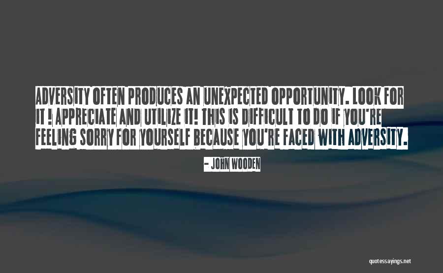 Opportunity And Adversity Quotes By John Wooden