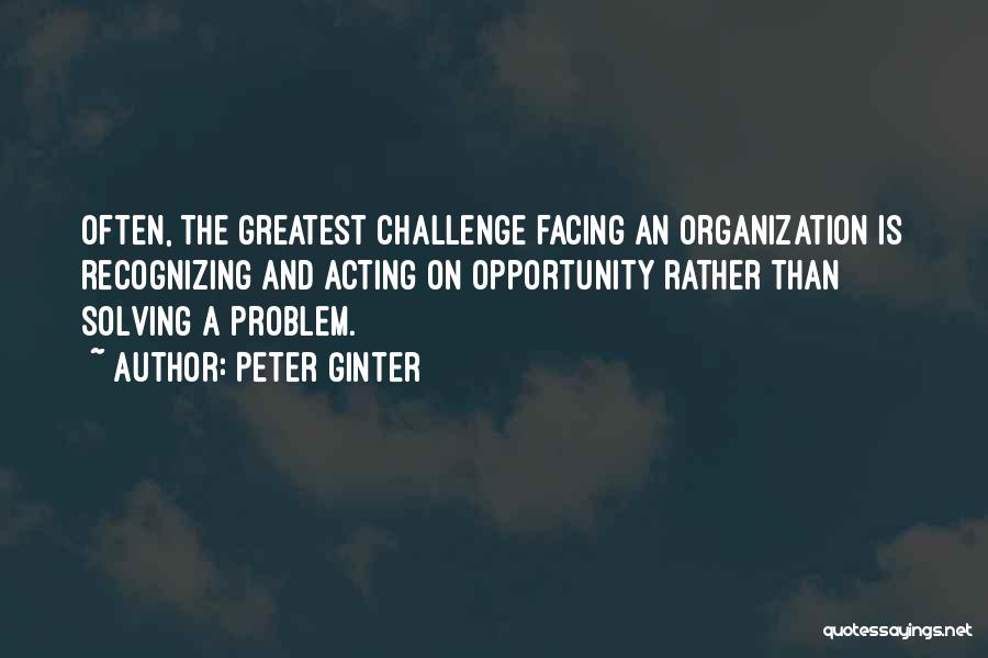 Opportunity And Challenges Quotes By Peter Ginter