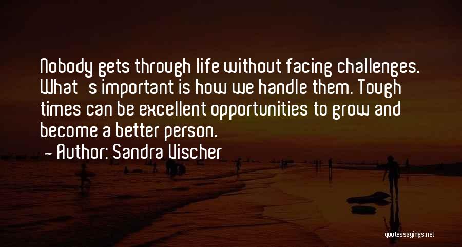 Opportunity And Challenges Quotes By Sandra Vischer