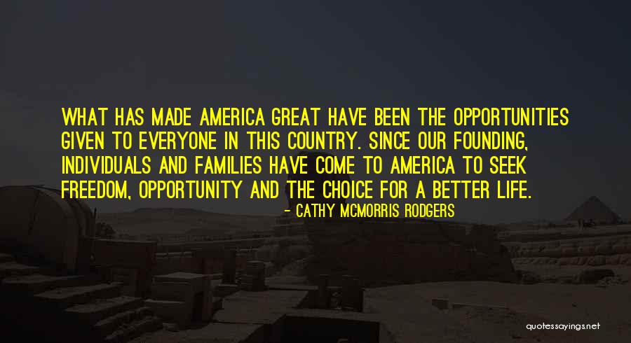 Opportunity And Choice Quotes By Cathy McMorris Rodgers Opportunity And Choice Quotes By Cathy McMorris Rodgers