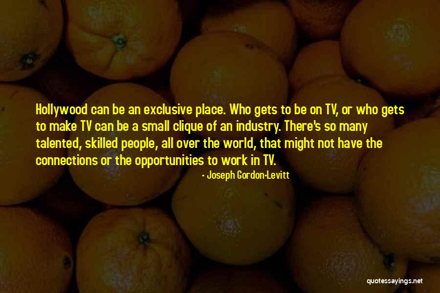 Opportunity And Connections Quotes By Joseph Gordon-Levitt Opportunity And Connections Quotes By Joseph Gordon-Levitt