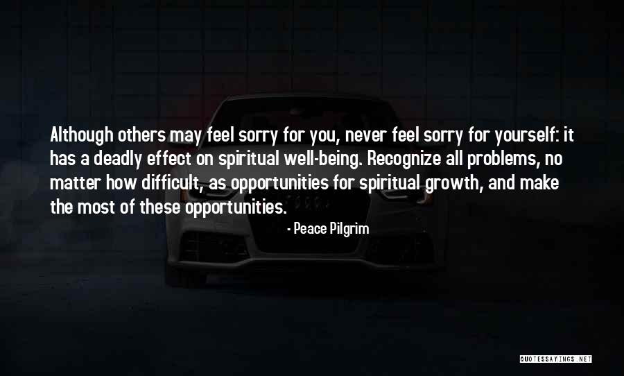 Opportunity And Growth Quotes By Peace Pilgrim Opportunity And Growth Quotes By Peace Pilgrim