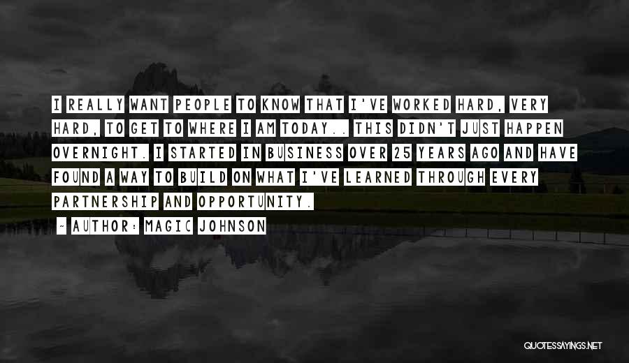 Opportunity And Hard Work Quotes By Magic Johnson