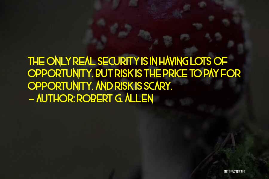 Opportunity And Risk Quotes By Robert G. Allen