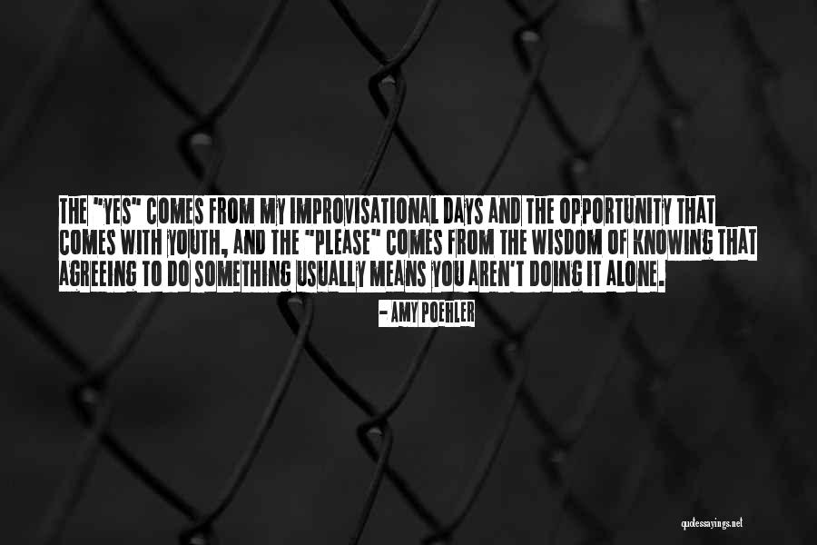 Opportunity Comes From Quotes By Amy Poehler Opportunity Comes From Quotes By Amy Poehler