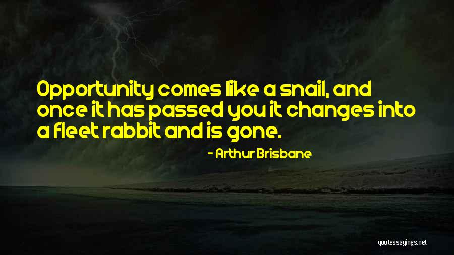 Opportunity Comes Once Quotes By Arthur Brisbane