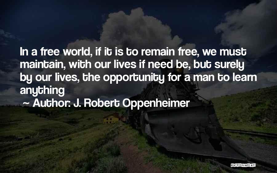Opportunity To Learn Quotes By J. Robert Oppenheimer