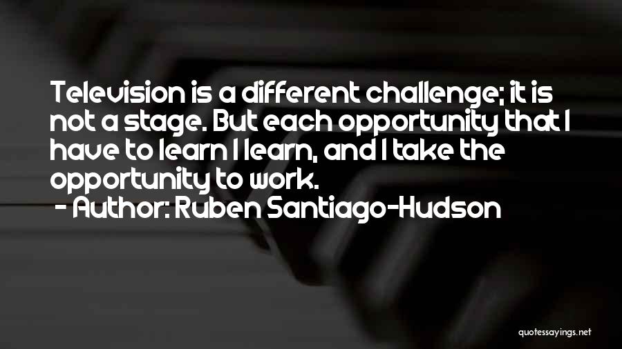 Opportunity To Learn Quotes By Ruben Santiago-Hudson
