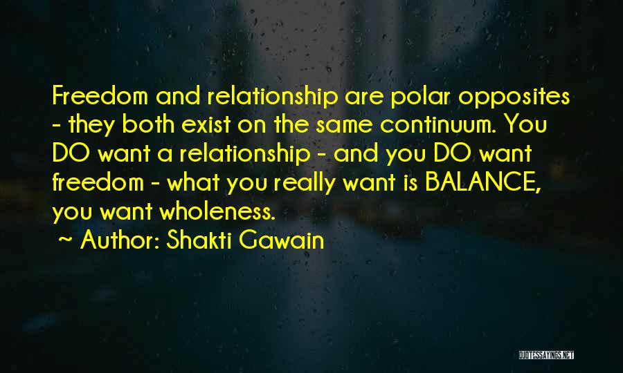 Opposites Balance Quotes By Shakti Gawain