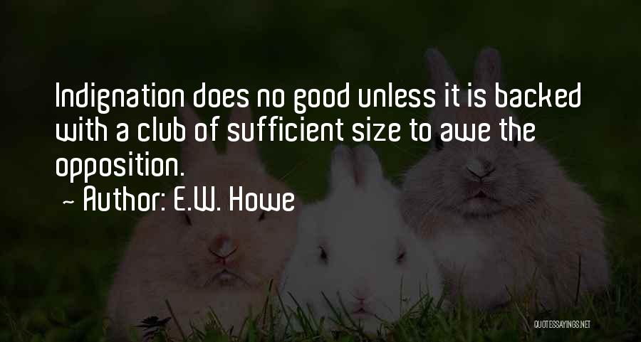 Opposition Quotes By E.W. Howe