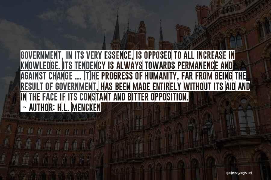 Opposition To Change Quotes By H.L. Mencken