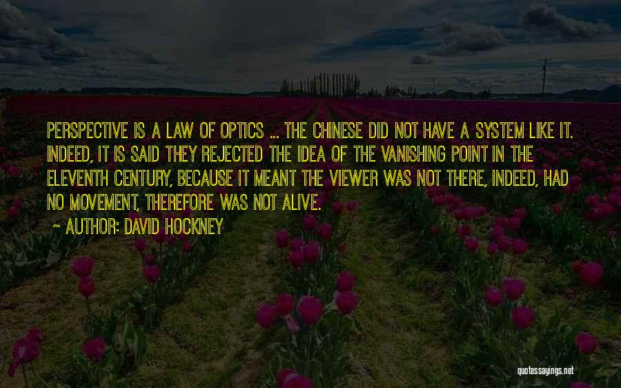 Optics Quotes By David Hockney