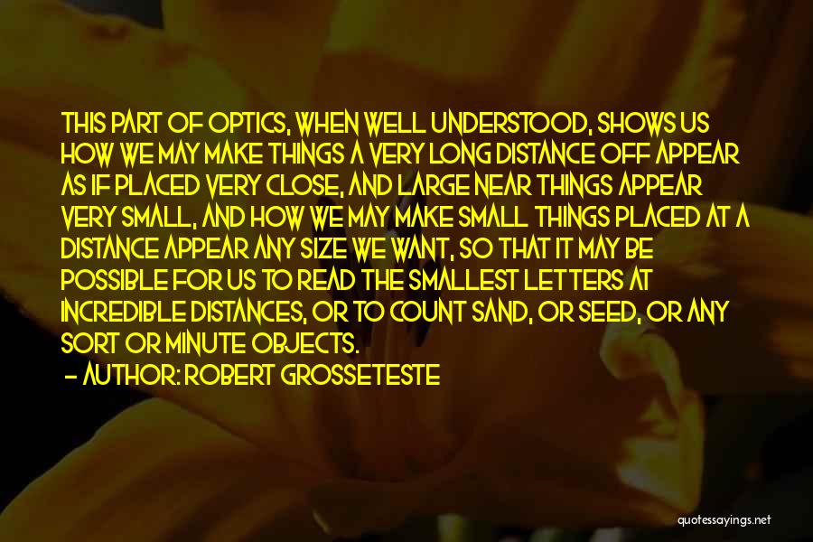 Optics Quotes By Robert Grosseteste