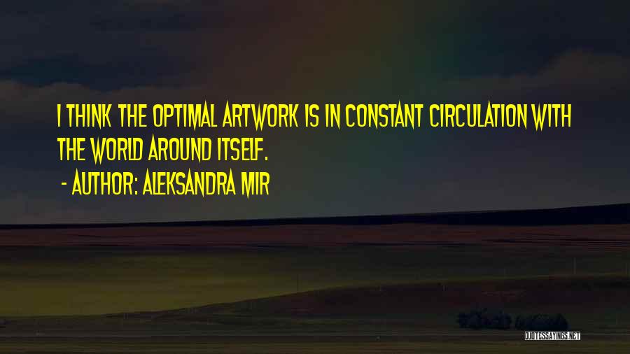 Optimal Thinking Quotes By Aleksandra Mir