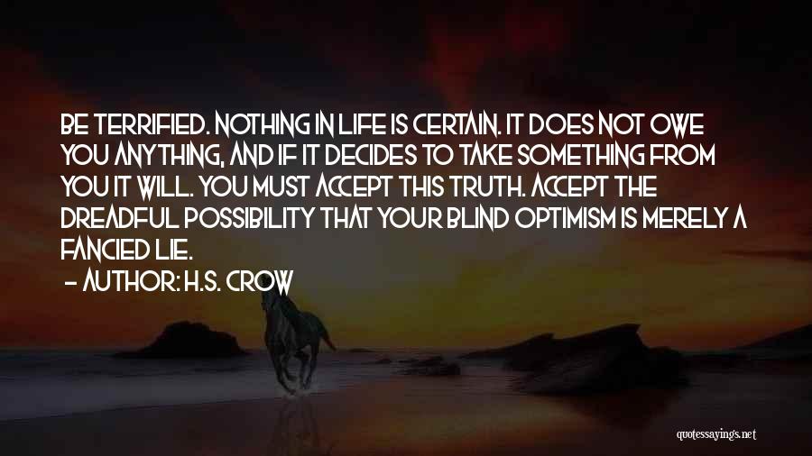 Optimism And Faith Quotes By H.S. Crow